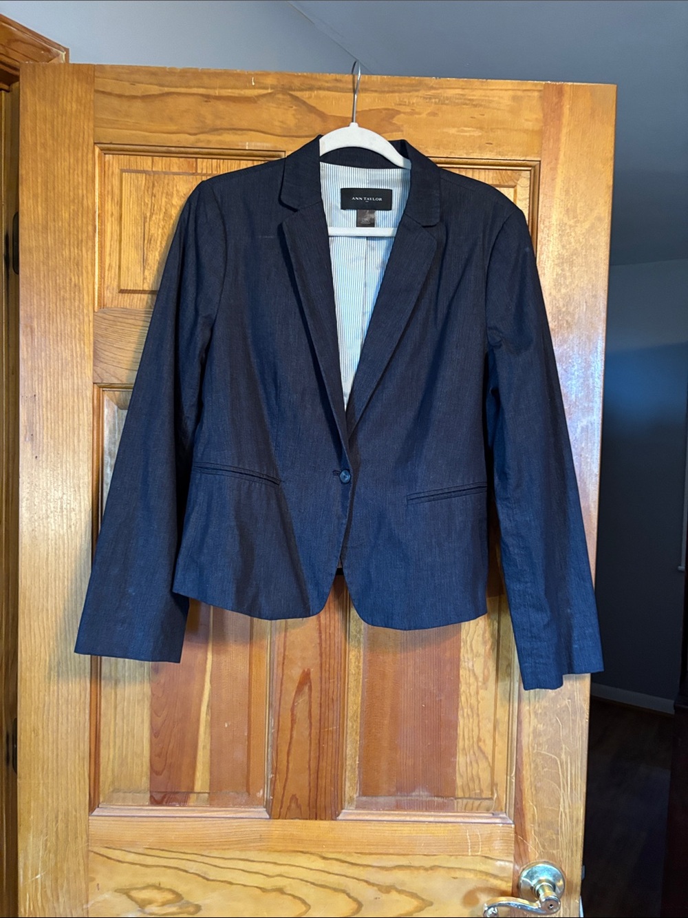 Ann Taylor Loft Jacket - Denim look but professional
